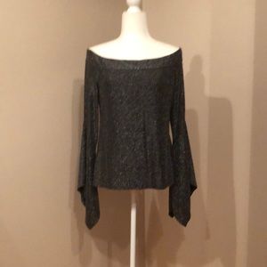 BlackTop With Silver Glitter